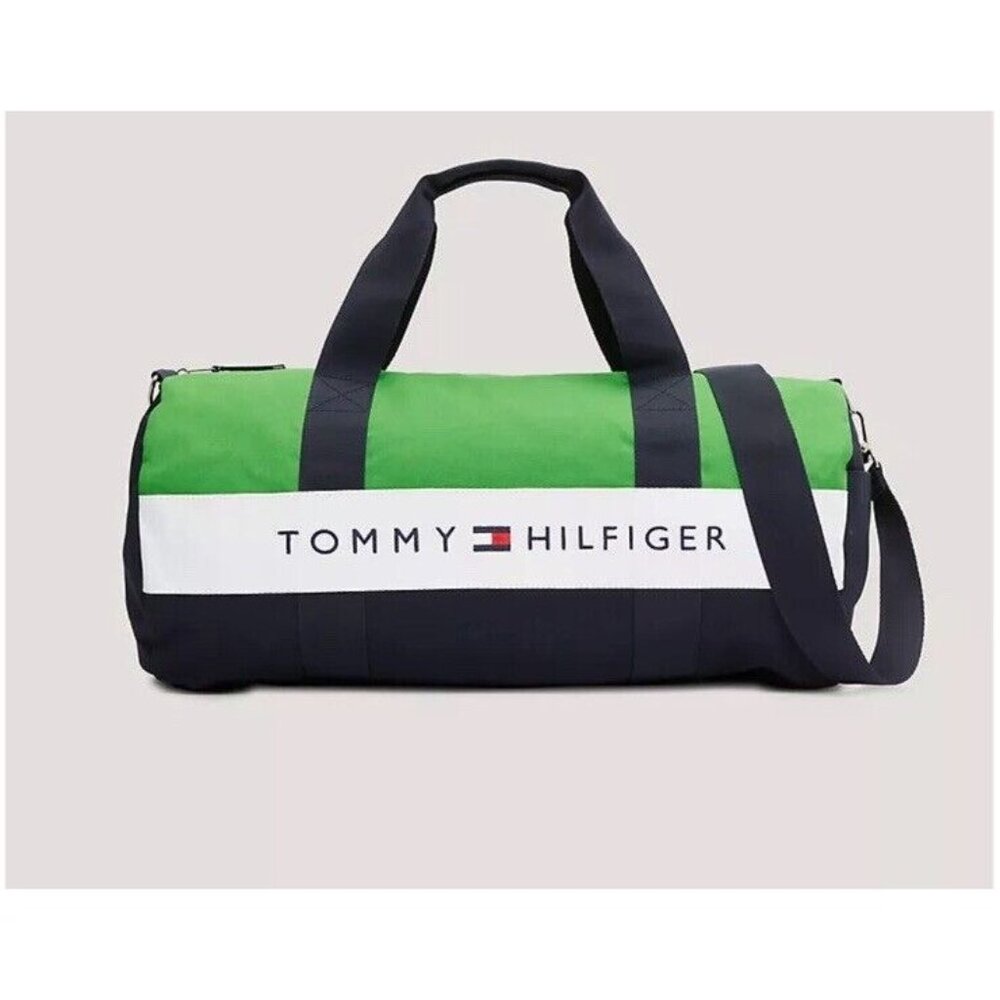 Tommy Hilfiger Flag Duffle Bag Navy Multi Gold